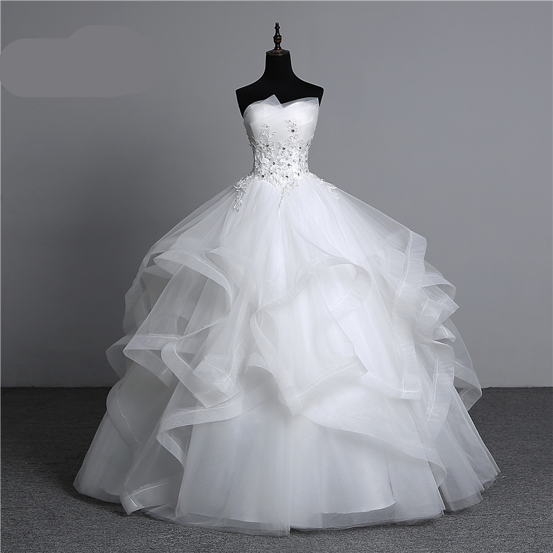 Pearls Vintage Plus Size Strapless Bridal  Wedding  Dress  